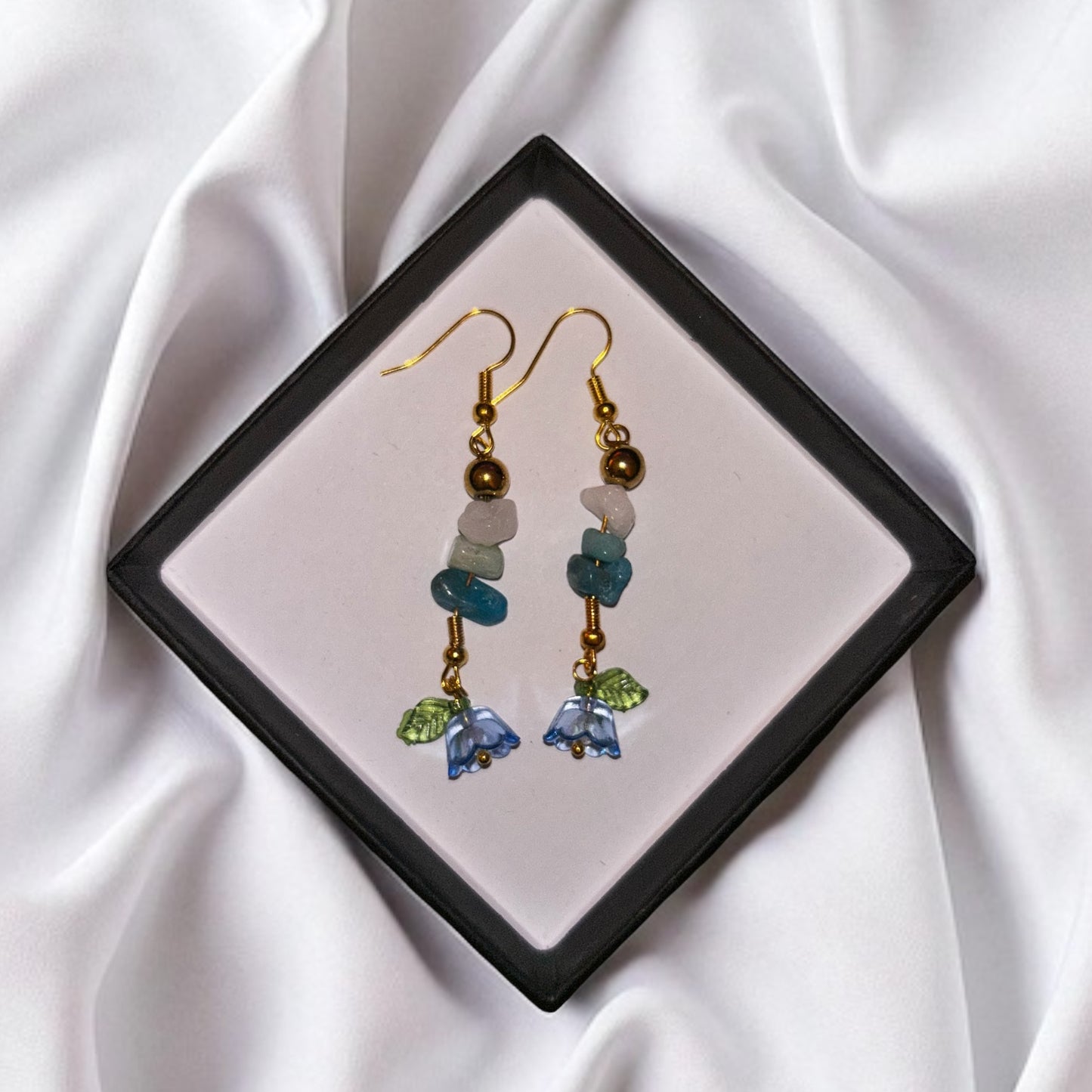 Crystal Beaded Dainty Necklace & Earring Set
