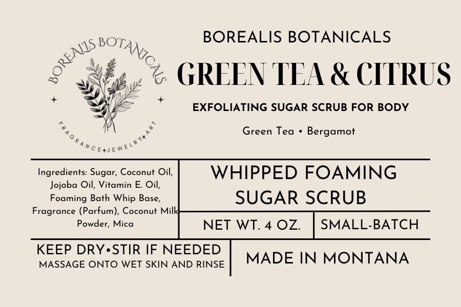 Green Tea & Citrus Whipped Sugar Scrub