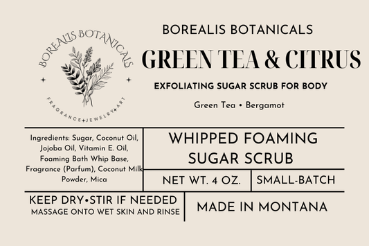 Green Tea & Citrus Whipped Sugar Scrub