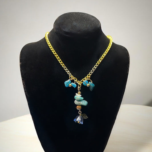Crystal Beaded Dainty Necklace & Earring Set