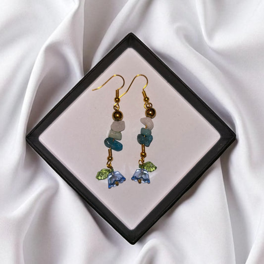 Crystal Beaded Dainty Necklace & Earring Set