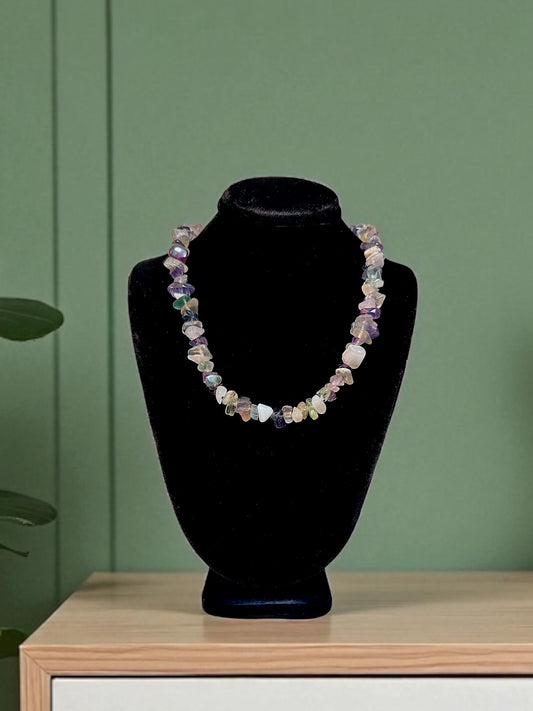 Rainbow Fluorite Gemstone Necklace